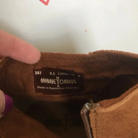 Minnetonka Rancho Brown Suede Fringe Ankle Booties - Picture 5 of 7